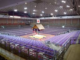 Inside the venue in Fukuoka