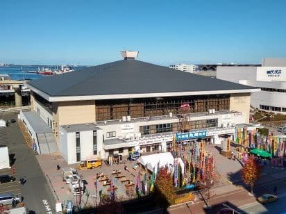 Outside of venue in Fukuoka